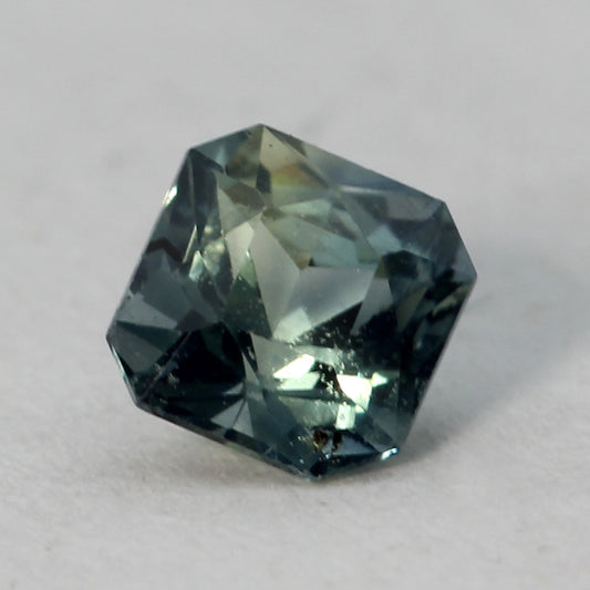 teal octagon cut sapphire 0.55ct