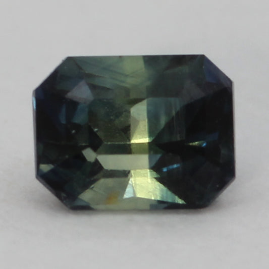 teal octagon cut sapphire 0.71 ct