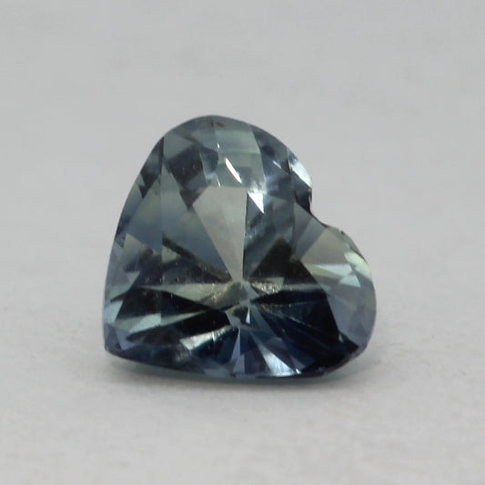 heart cut teal sapphire 0.71 ct