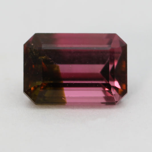 Bi colour Octagon Cut Pink Tourmaline 1.16 ct