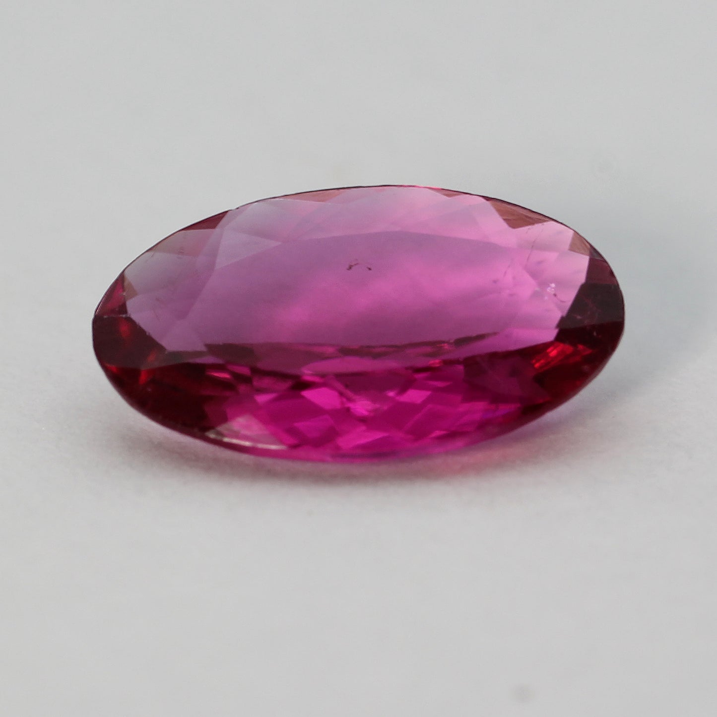 oval cut faceted rubellite tourmaline 1.74 ct