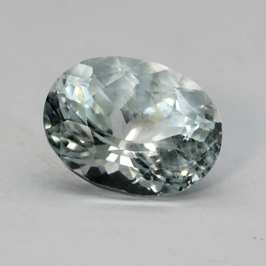 oval cut faceted aquamarine 3.1 ct