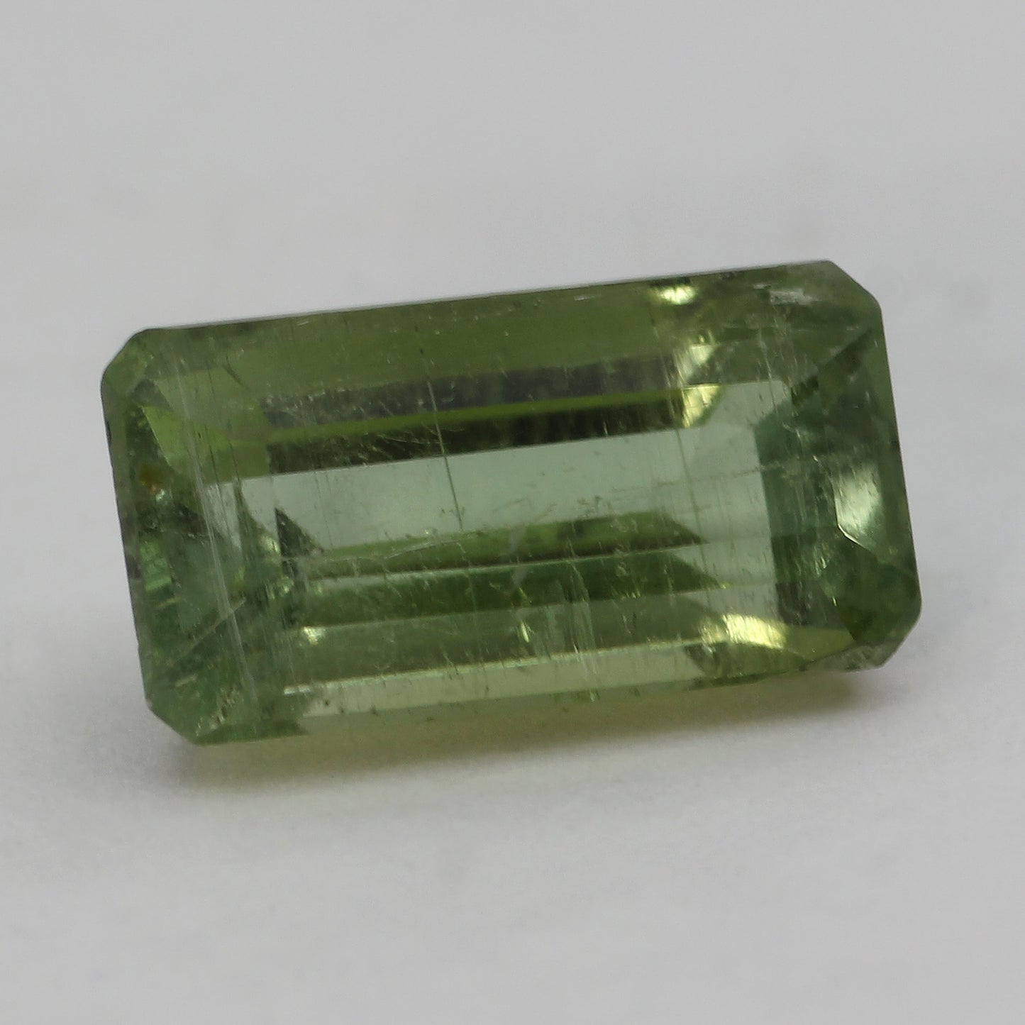 Octagon baguette cut green tourmaline 4.41 ct