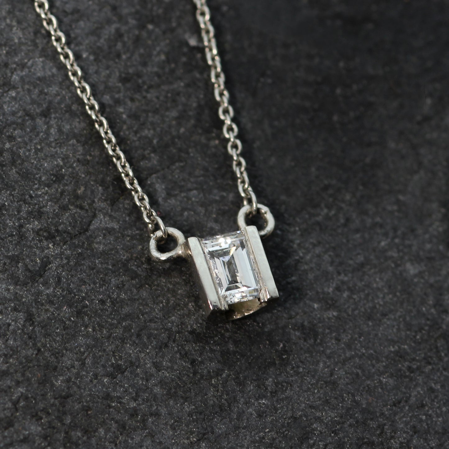 Mini Flute Diamond and Platinum Pendant