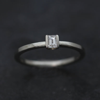 Mini Flute Diamond and Platinum Ring