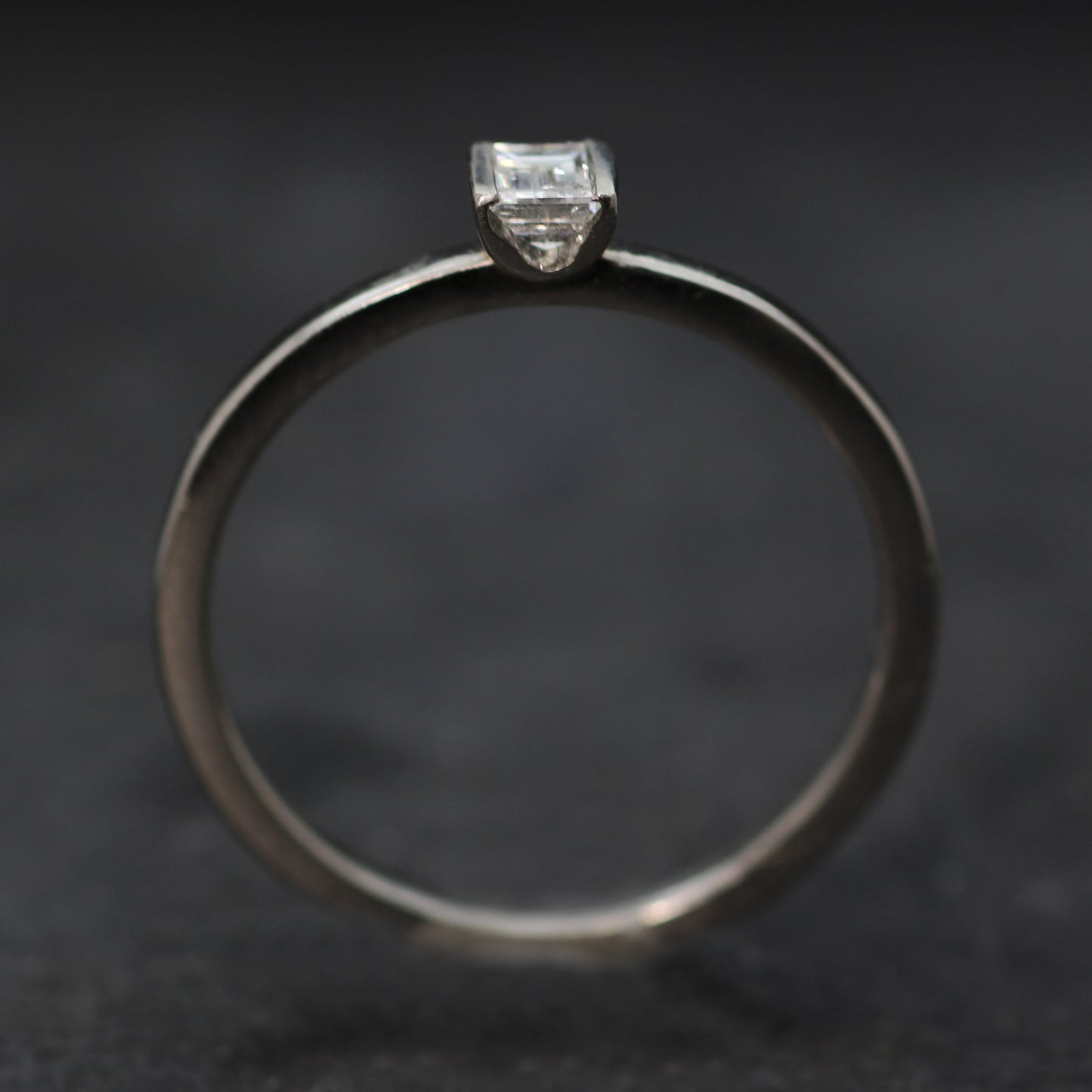 Mini Flute Diamond and Platinum Ring