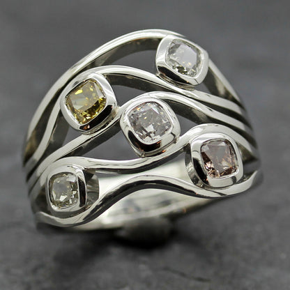 Platinum and Diamond Ruscello ring