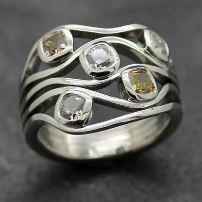 Platinum and Diamond Ruscello ring