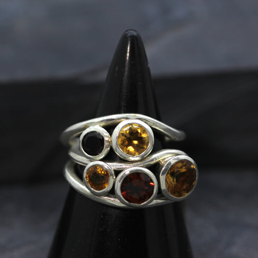 Mermaids Stack Garnet and Citrine Mix