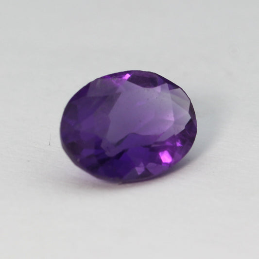 oval cut faceted amethyst 1.57 ct