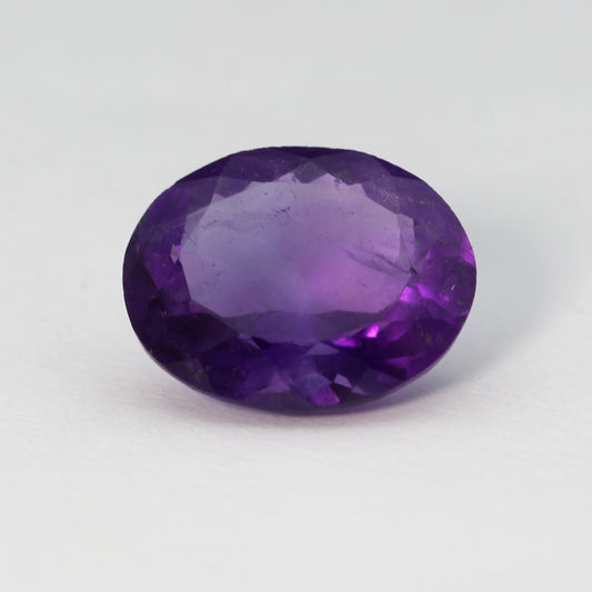 oval cut faceted amethyst 3.06 ct