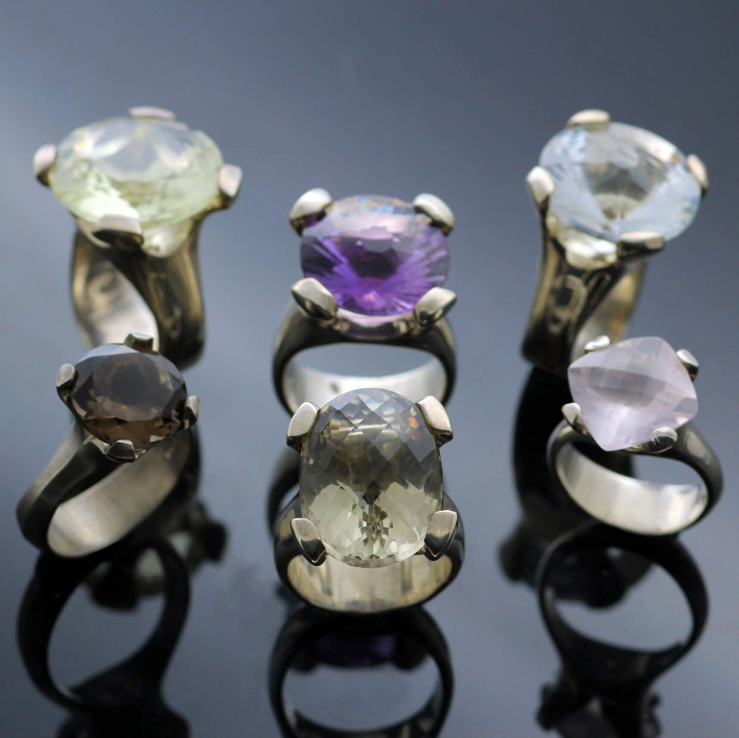 AMETHYST & STERLING SILVER COCKTAIL RING