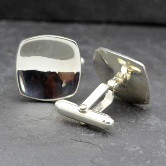 Sterling Silver Cushion Cufflinks