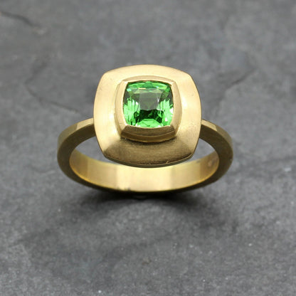 Tsavorite Garnet 'Crystalo' Ring