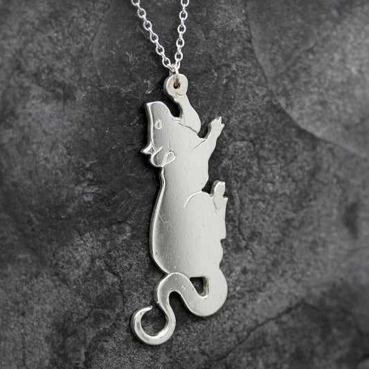 Rat Animal Pendant Sterling Silver