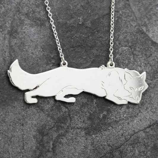 Wolf Animal Pendant Sterling Silver