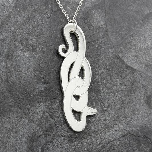 Snake Animal Pendant Sterling Silver