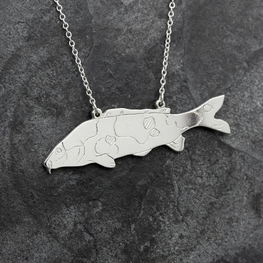 Koi Fish Animal Pendant Sterling Silver