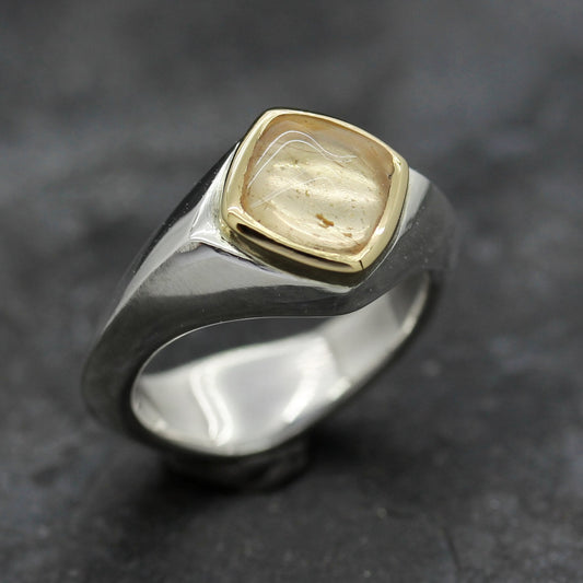 Abbey Ring 'Midi' Pale Yellow Tourmaline