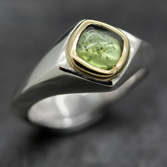 Abbey Ring 'Mini' Pale Green Tourmaline