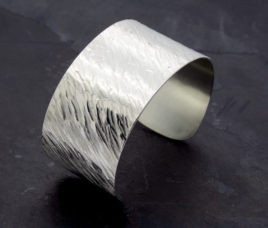 JACK FROST STERLING SILVER TEXTURED MEDIUM CUFF