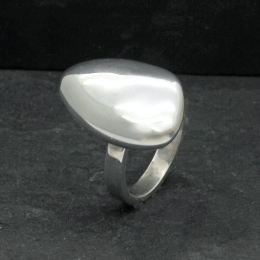 Midi Pebble Ring Large Silver