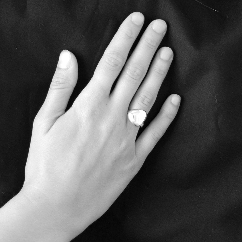 Midi Pebble Ring Small Silver