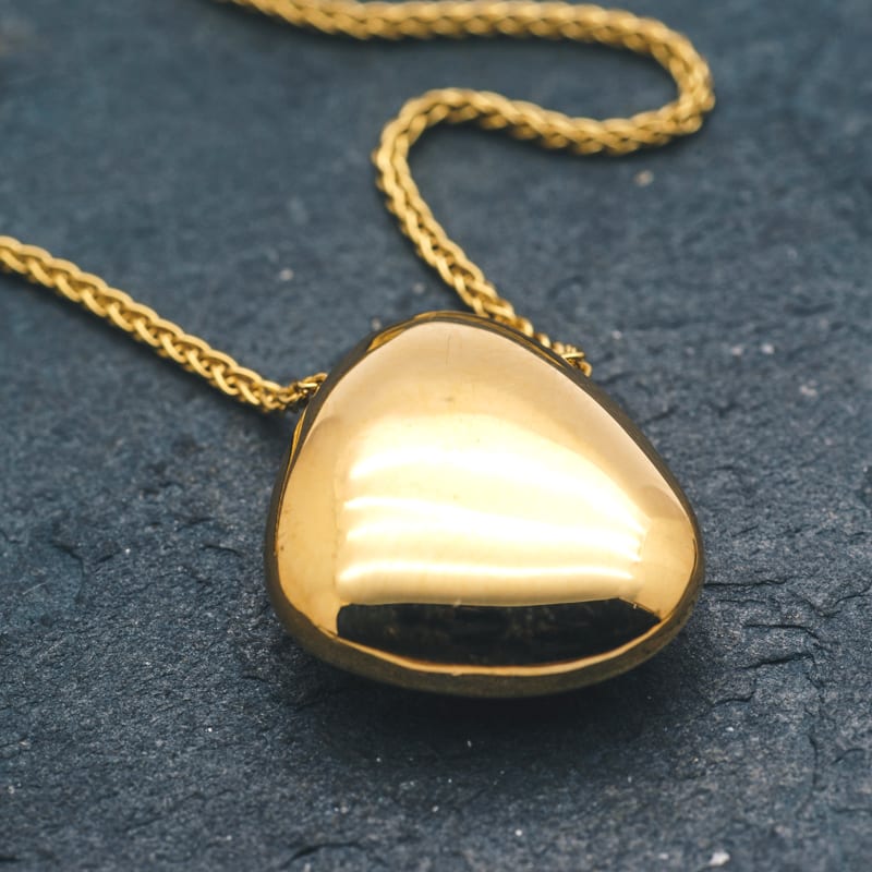 Midi Pebble Pendant Medium 18ct Gold