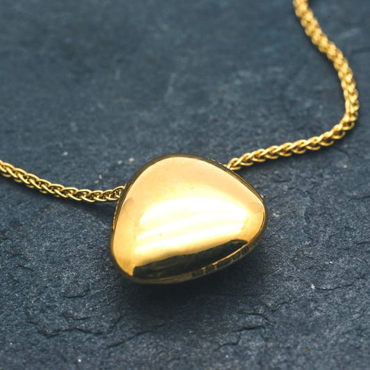 Midi Pebble Pendant Small 18ct Gold