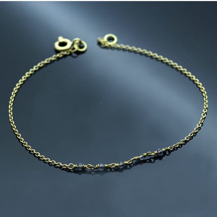 LOLITE & 18CT YELLOW GOLD CORCOS BRACELET