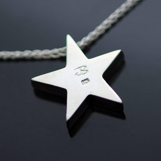 SILVER STAR (L) PENDANT & SILVER SPIGA CHAIN