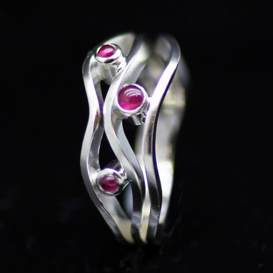 Silver and Ruby Ruscello Ring