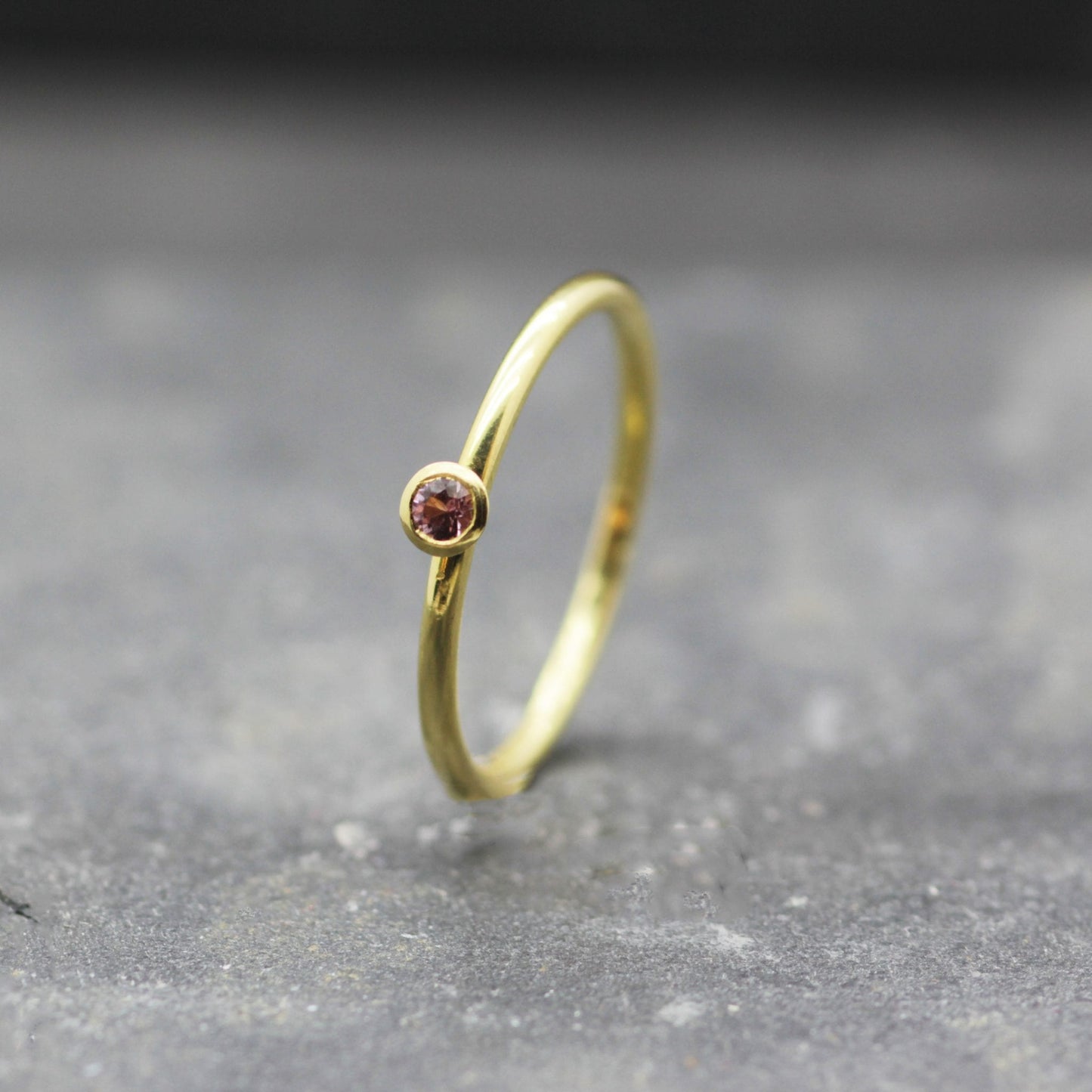 Pink Sapphire Briscall Stacking Rings